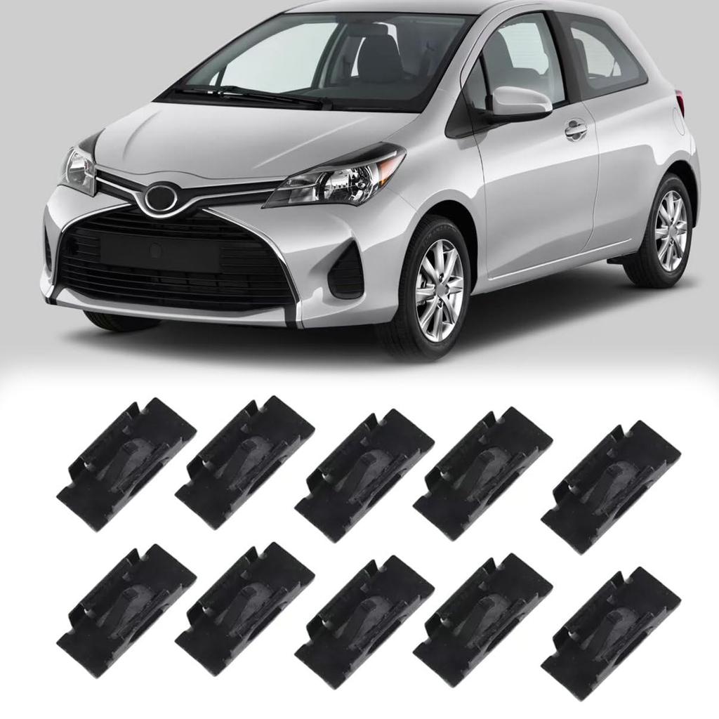 10Pcs Car Roof Drip Molding Retainer Clip Replacement Set 75561-52040, 7556152040 for Toyota Camry Corolla Lexus Scion