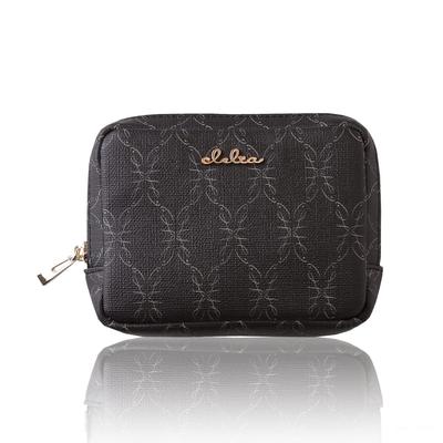 Clelia Belle Series Makeup Pouch and for Daily and More [CL-18080] (Midnight Black) - Small, Portable, Multi-Purpose Cosmetics, Necessities,