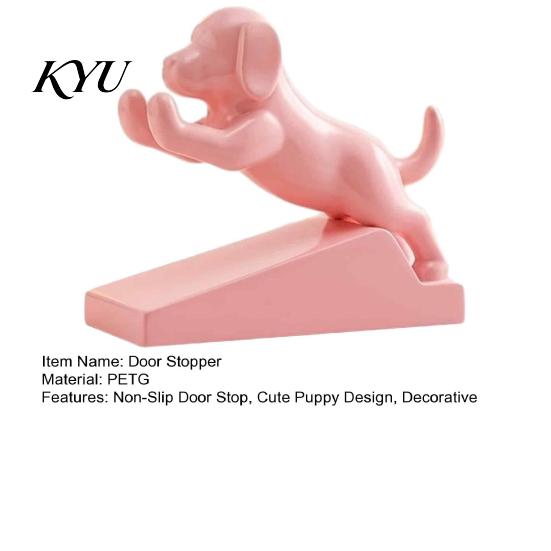 Puppy Ornament Cute Door Stopper, 3D Printed Dog Wedge, Decorative Home Office Desk Decor Stop, Non-Slip Holder for Bedroom, Nursery, Lovers