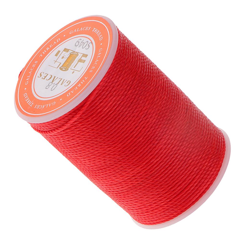 0.8mm Diameter Leather Craft Needlework Sewing DIY Round Cord Linen Thread Cord, 5 Pieces