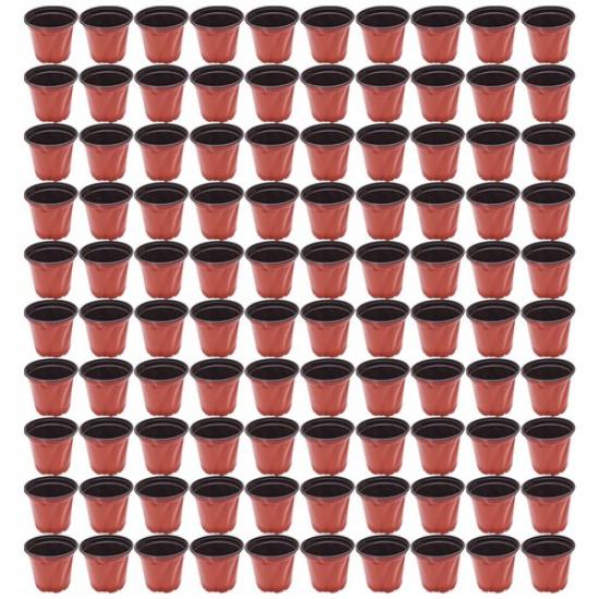 100 ШТ. Пластиковый Горшок Для Растений Для Цветов Стаканчик Для Рассады Детская Комната Горшок Для Рассады