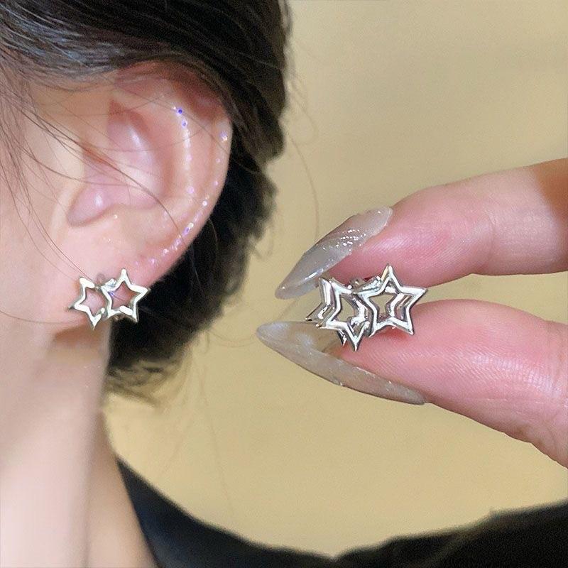 S925 Silver Needle Large Hoop Earrings - Japanese & Korean Style, Fashionable & Versatile, Celebrity-Inspired.