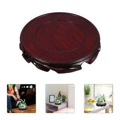 Wooden Display Stand Oriental Wooden Base Decorative Vase Stand Chinese Furniture Base Teapot Plant Pedestal Table Home Decor