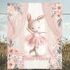 1PC Custom Name Ballerina Pink Dreamscape Outdooor Flannel Blankets Patterns Throw Blanket All-Season Soft Gift for Couch, Bed, Camping Gifts