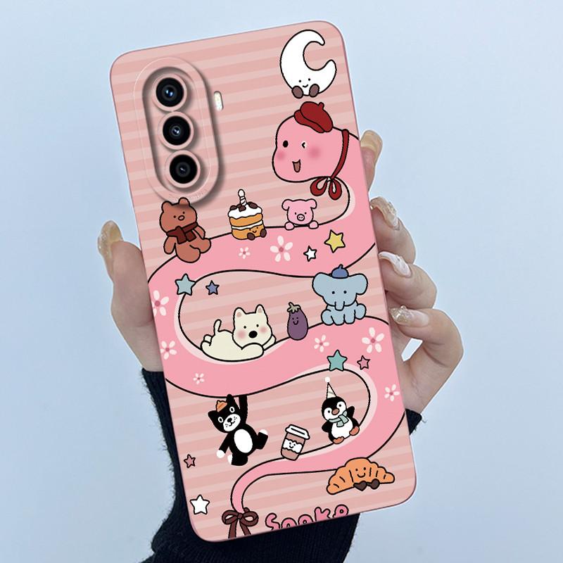 For Huawei Nova Y70 Plus Phone Case Fashion Simplicity flower Soft Matte Silicone Shell For Huawei Nova Y71 Y70 Y 70+ Back Cover