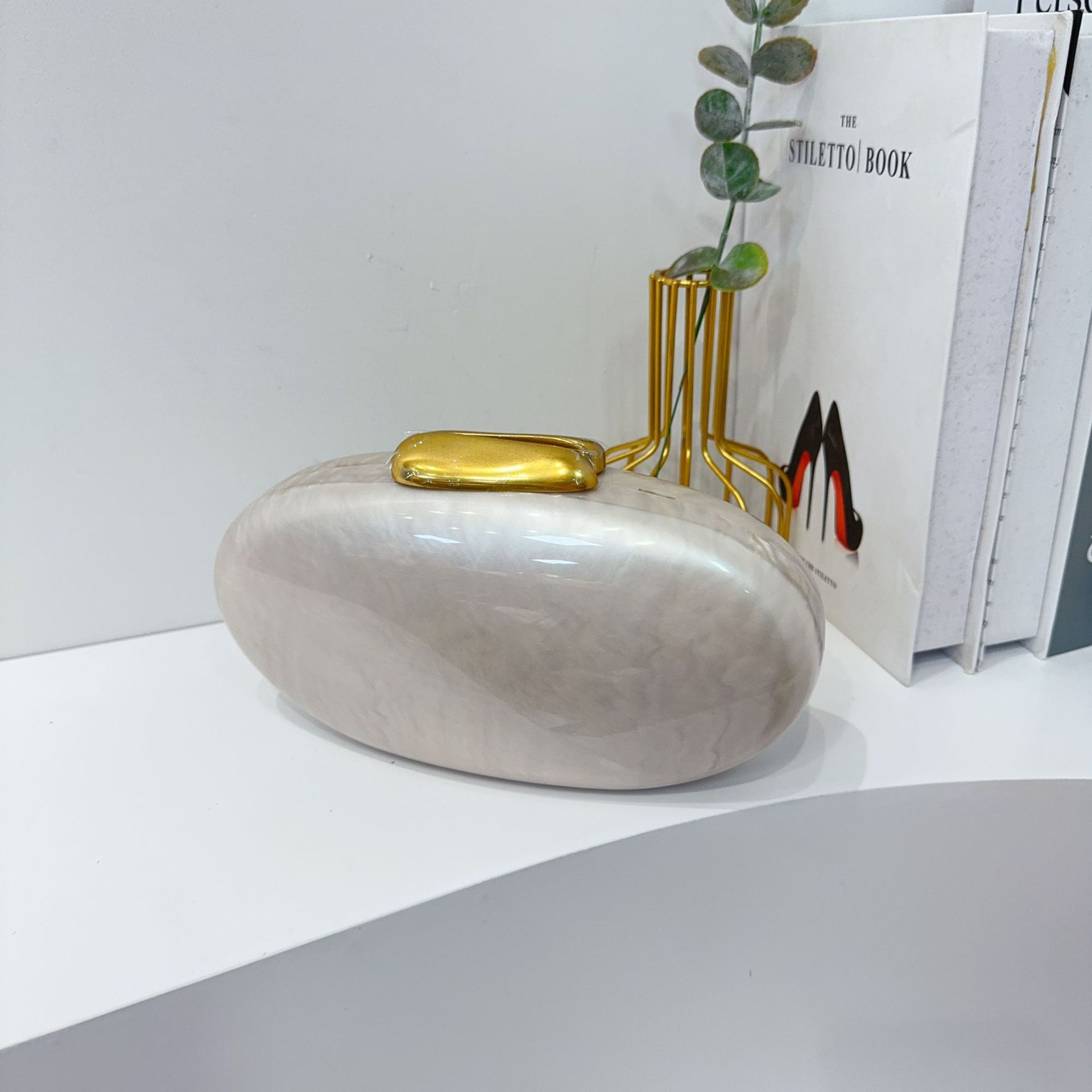 Women S Shoulder Oblique Span Bag, Special-Shaped Shell Acrylic Bag, Fashion Wedding Dinner Clutch Bag 21.5*10.5*8cm