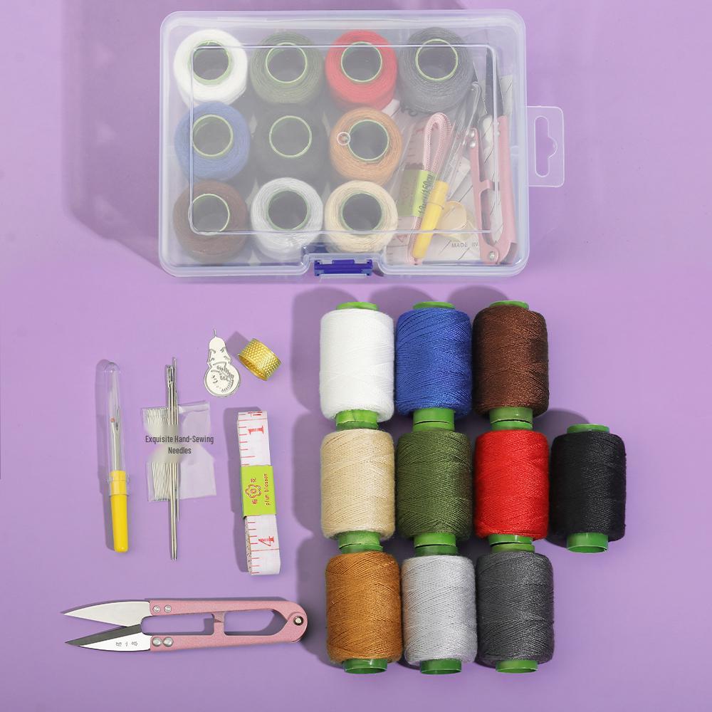 High-Quality Sewing Set: Needle & Thread with Thick Denim-Ready Threads