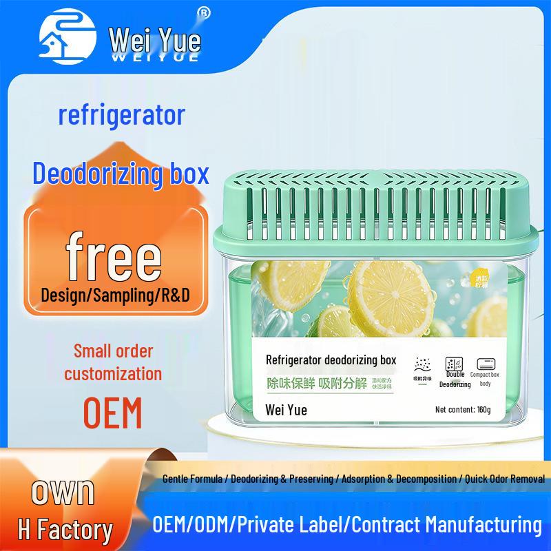 Activated Carbon Refrigerator Deodorizer - Strong Odor Removal, Safe Deodorizing Box for Freezer