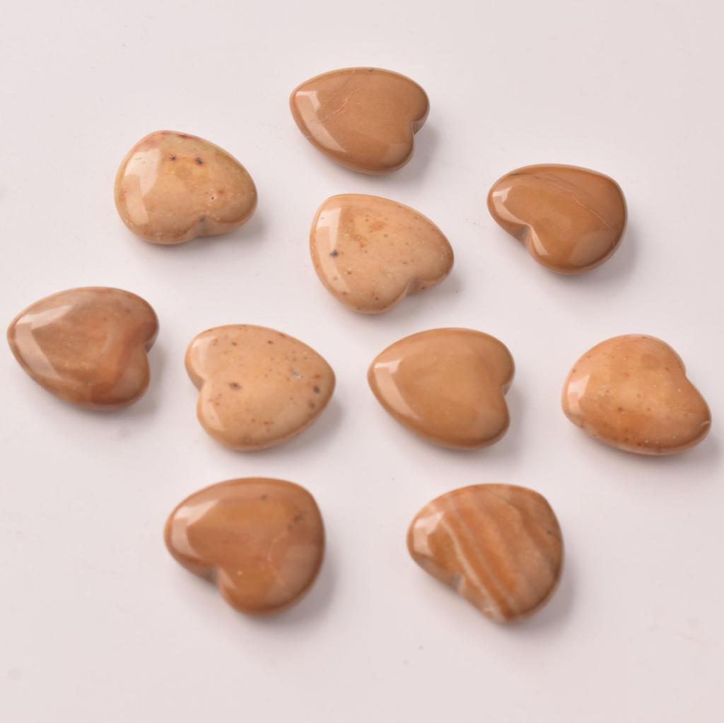 2cm Natural Rose Quartz Heart Crystal Gemstone