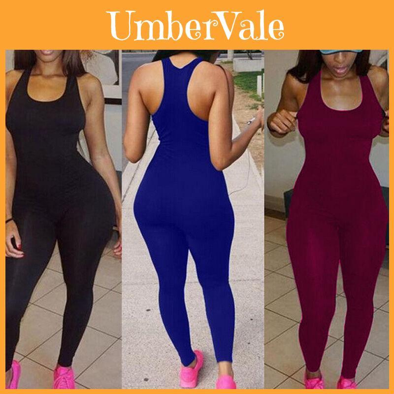 Us Sexy Damen Freizeit Ärmelloser Bodycon Strampler Overall Mit Eleganten Langen Hosen