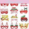 Festive Eyeglass Props For Christmas Parties Santa Claus And Snowman Designs
