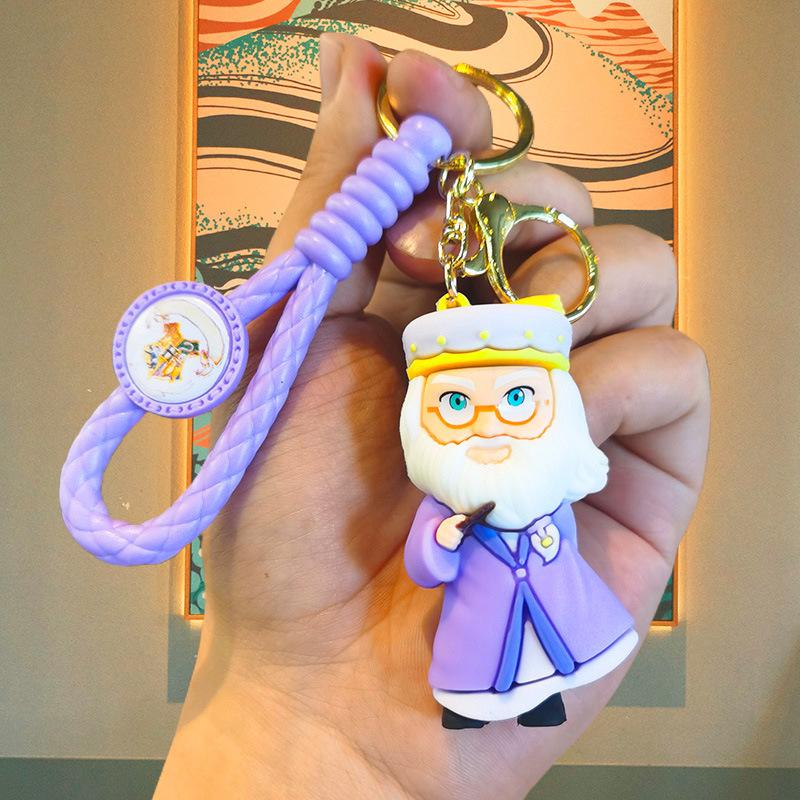 

Animation Harry Potter Keychain Pendant Anime Doll Car Accessories Key Chain Cute Pvc Doll Couple Bag Pendant Key Ring