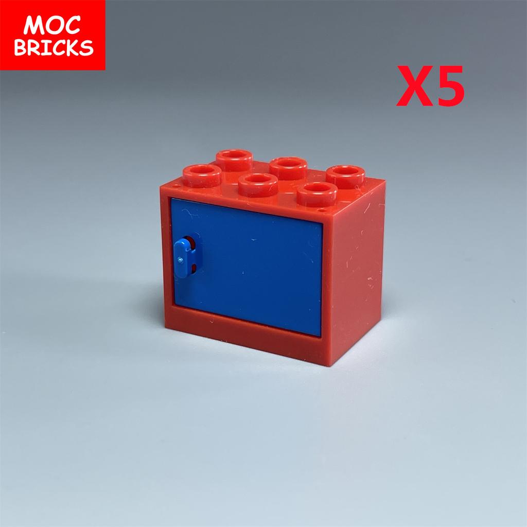 MOC Blocks Box Cupboard Container 2x3x2 Cabinets Assembles Particles 4532 4533 City House Construction Bricks Parts