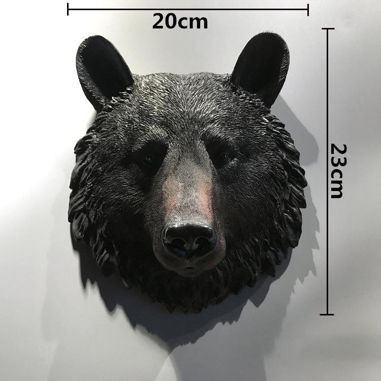 Nordic Style Resin Animal Head Wall Décor: Wolf & Lion