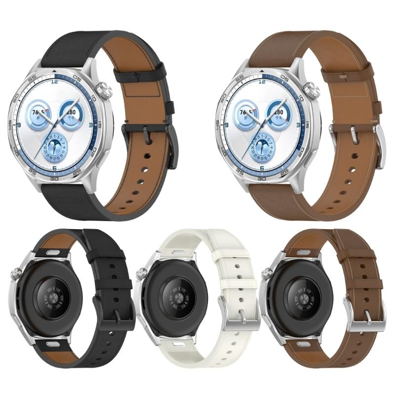 Leather Replacement Band Soft Leather Strap Replacement Leather Band Smartwatch Accessories Suitable for Watch  GT5