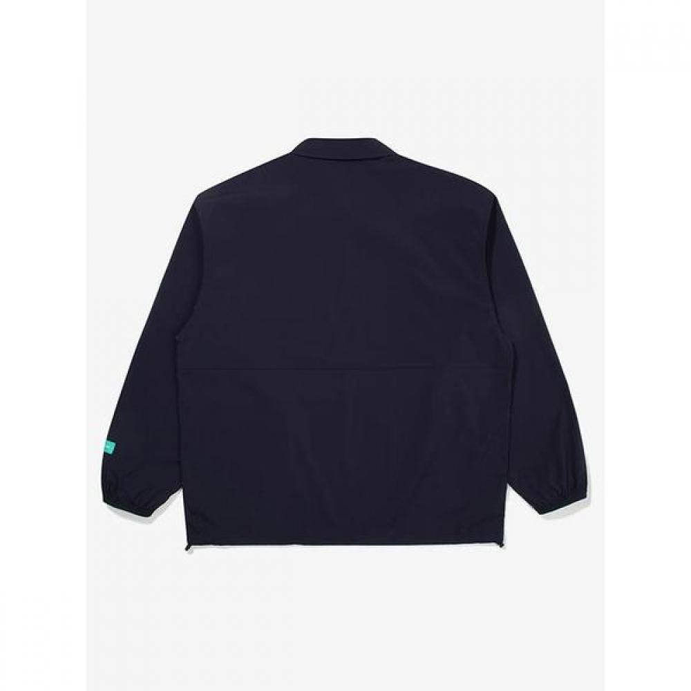 Bbc Earth Open Collar Woven Sweatshirt  Navy 