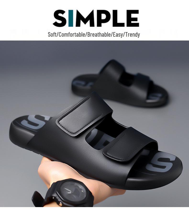 Men's Plus Size British Style Slippers - High Quality Breathable Indoor Outdoor Casual Sandals