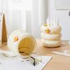 1pc Round Cartoon Duck Style Pen Container Large Capacity Stationery Storage Container for School Office Signature Pen Storage