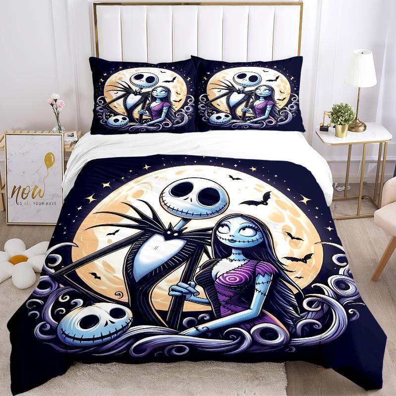 3Pcs Nightmare Before Christmas Bedding Sets For All Sizes New 3D Printed Bed Cover Comforter Duvet Cover Pillowcase Bedroom Decoration