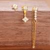 Shining Star Ear Studs Elegant Eight Awn Tassel Chain Stud Earrings for Women Simple and Small Cross-Border