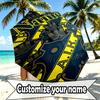 Custom Name Personalized AIK Fotboll Print Umbrella, Auto Open Close, 8‑Rib Sturdy Frame, Commute Camping Hiking Use, Birthday Gift
