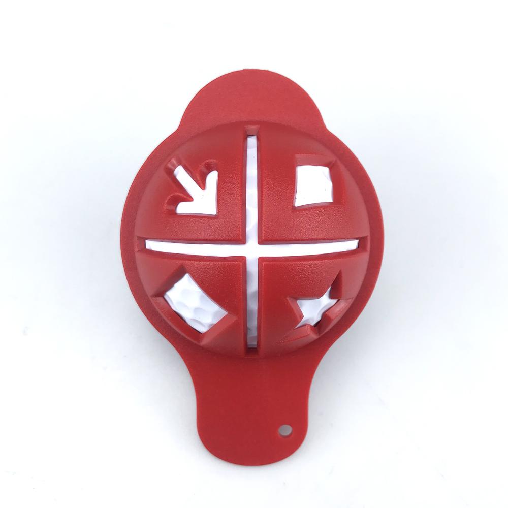 

4 In 1 Cross Shape Golf Ball Liner Marker Template Marker Pen Golf Putting Positioning Aids Outdoor Sport Tools червоний