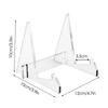 Reading Bookshelf Black Acrylic Book Holder Tablet PC Pad Drawing Support Desk Organizer Reading Recipe Cookbook Stand