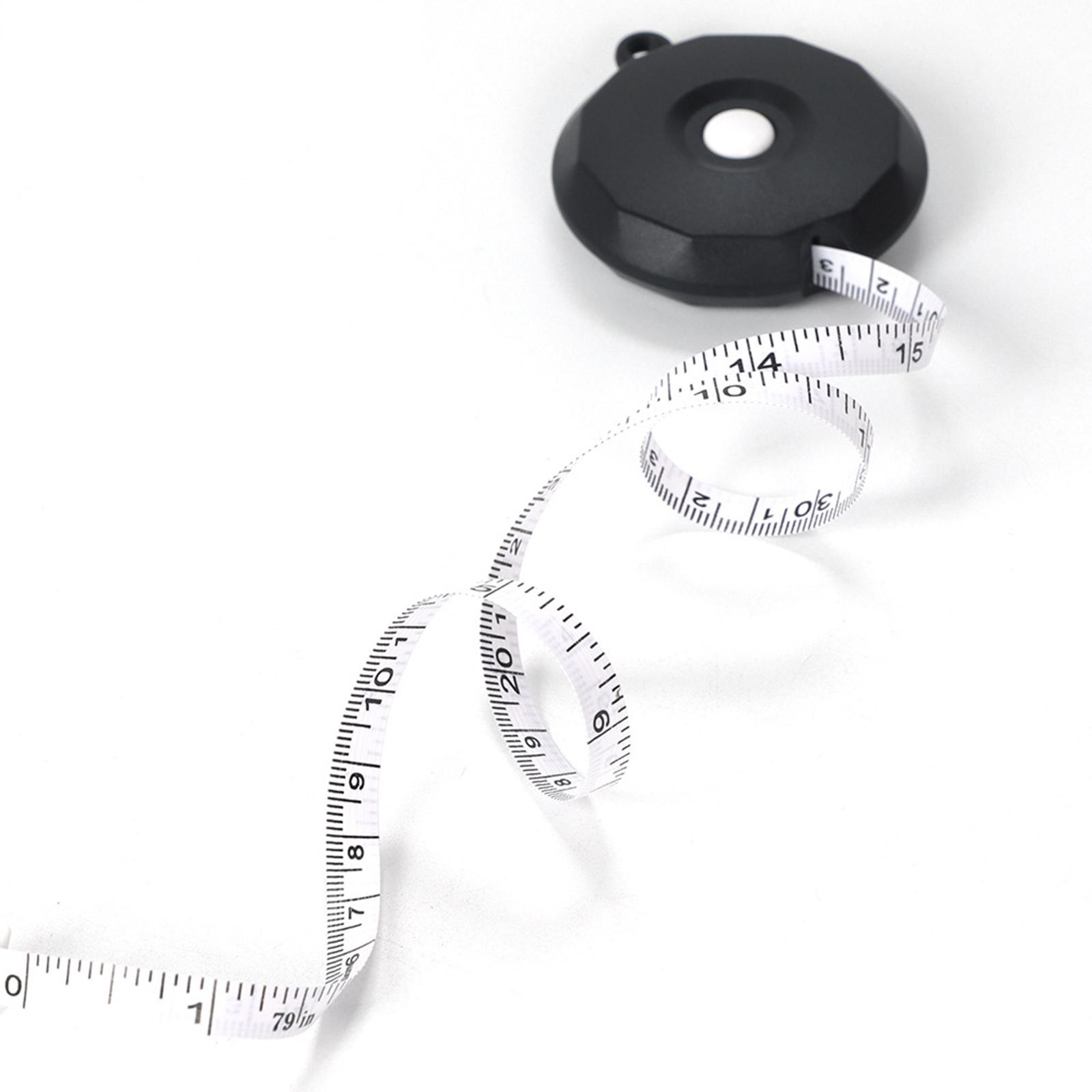 

Compact 2Meter Body Measurement Tool 2 Scale Rulers With Soft Tape Automatic Lock Lightweight Plastic Design For Bust Waist Height 1
