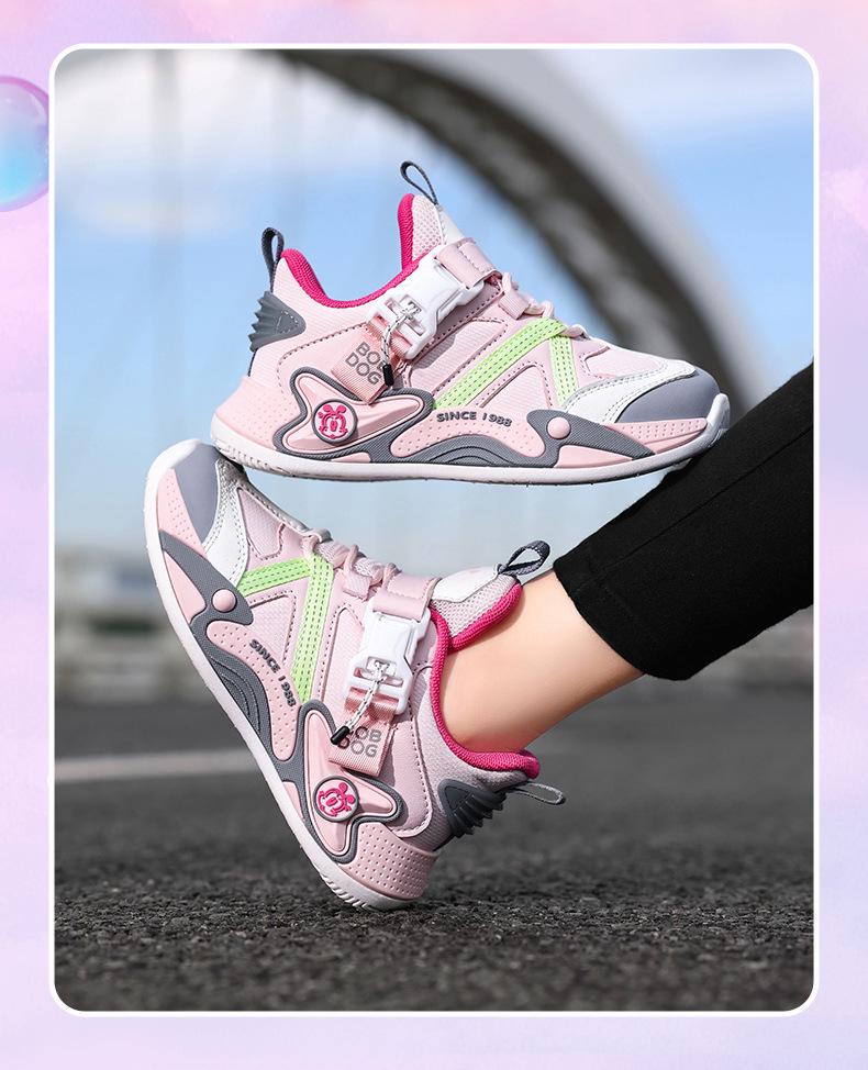 Babudou Wasserdichte Leder-Sportschuhe für Mädchen - Leichte Frühjahrs-/Herbst-Freizeitsneaker für kleine Prinzessinnen