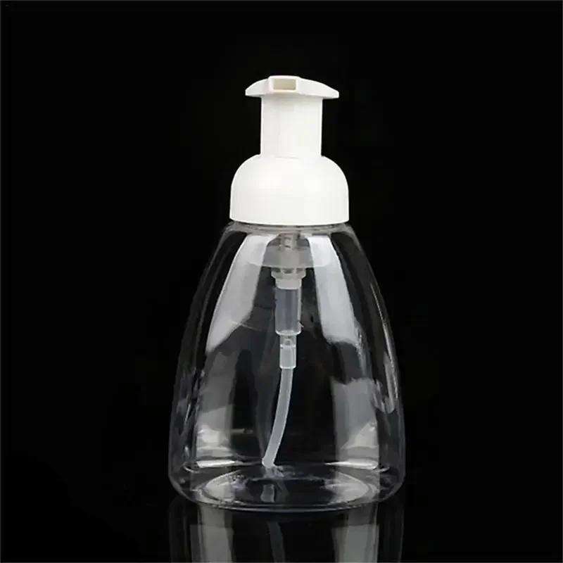 300ML Foam Bottle Transparent Mousse Bubble Bottle PET Plastic Hand Washing Liquid Bottles Facial Cleanser Soap Liquid Bottles