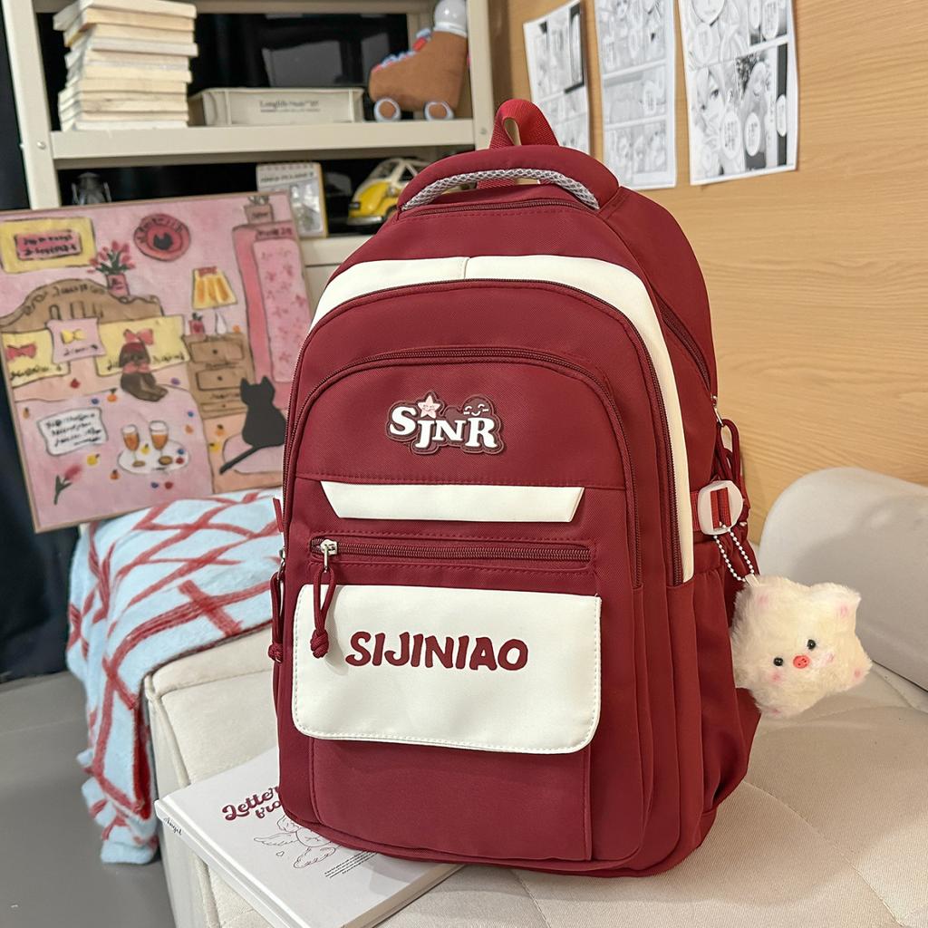 Schoolbag New Large Capacity Backpack Reinforced Durable Casual Backpack Fashion Travel High Value Ridge Protection Student School Bag