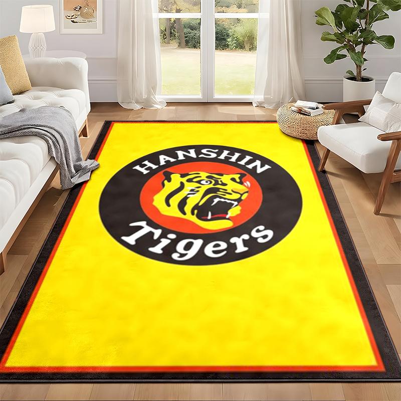 Hanshin Tiger Carpet Door Mat for Living Room or Bedroom Protective Mat Under Chair Office Decoration Christmas Gift Birthday Present