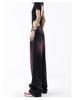 Women's Autumn Plus Size Retro Graffiti Wide-Leg Denim Jeans