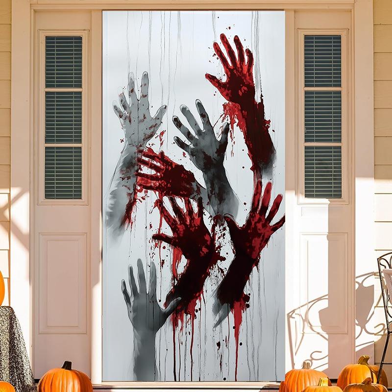 Halloween Outdoor Decoration Ghosts Skeleton Animated Ornament With Lighted Eyes Creepy Laughter Halloween Hanging B Durable