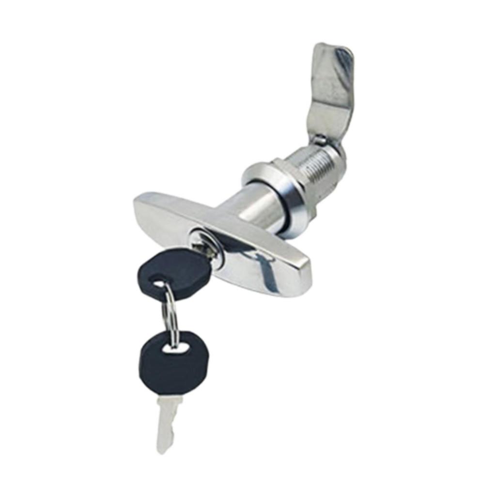 T Handle Door Lock Latch Stainless Steel Multifunctional Easily Install for Cabinet Drawer Replacement Accessories