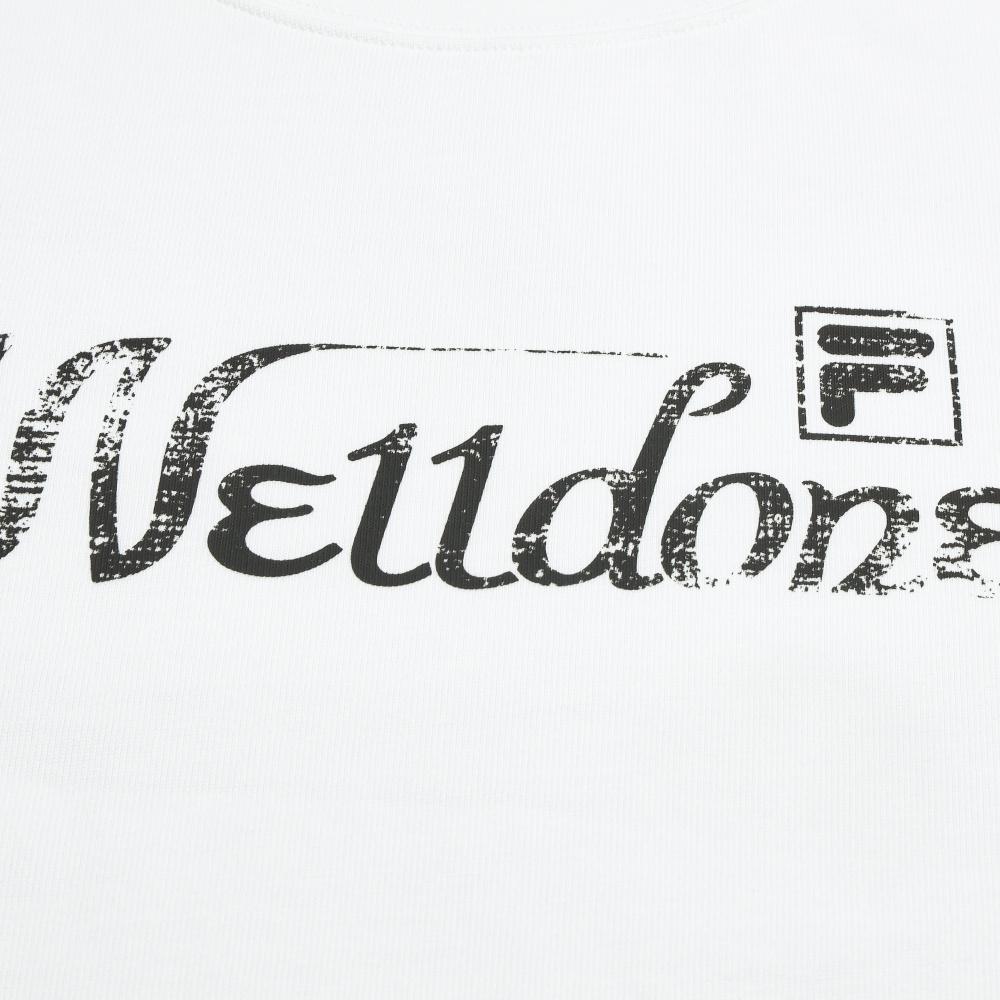 FILA × WE11DONE Letter Print Short Sleeve T-Shirt Women tops F11W626108F-WT