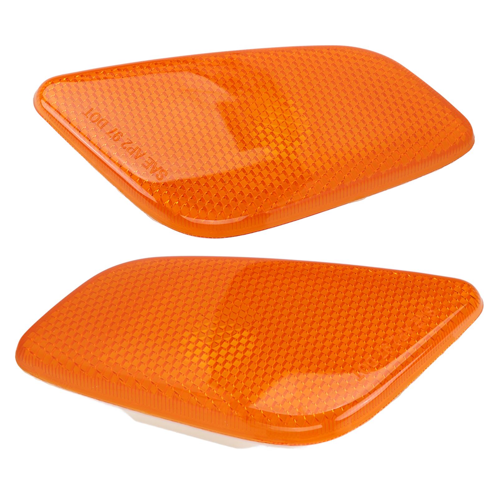 

2PCS Front Side Marker Light Cover Yellow ABS Replacement for Jeep Wrangler 19972006