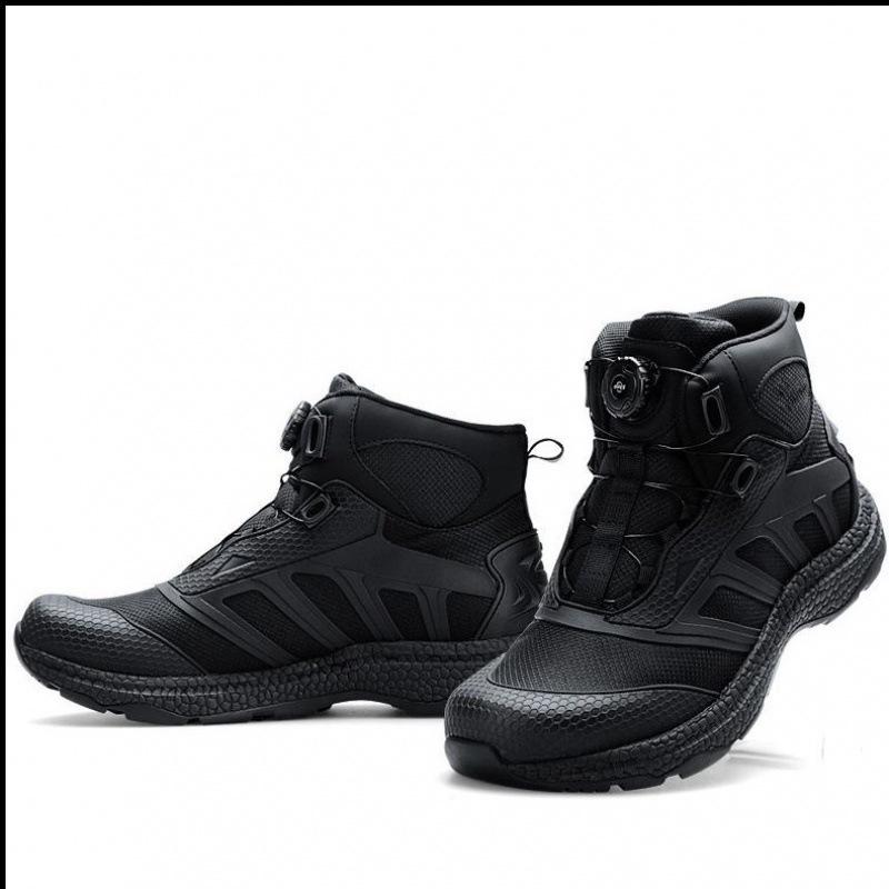 Men's Summer Lightweight High-Top Breathable Motorcycle and Tactical Outdoor Boots