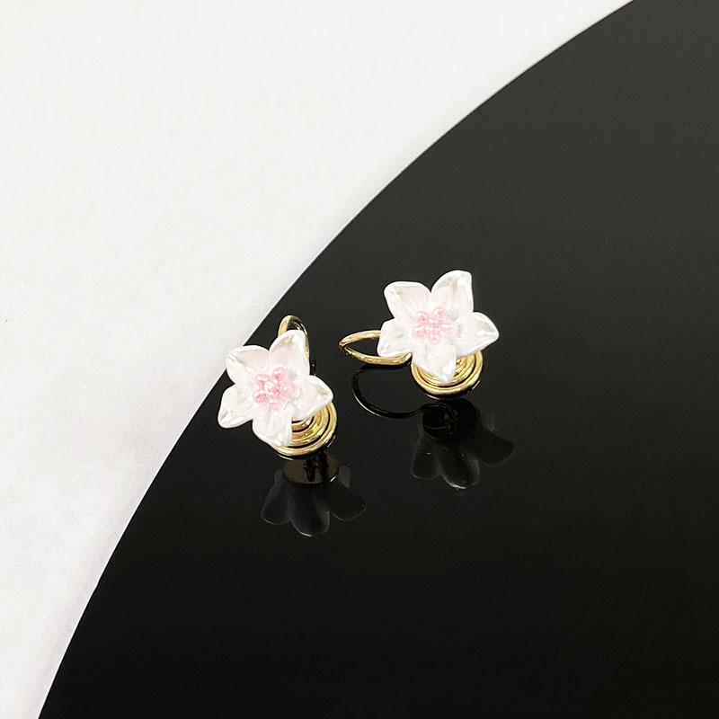 Pearl Mosquito Coil Disc Ear Clips: No-Pierce, Elegant French-Style Earrings for Women