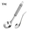 Fish Ball Maker Stainless Steel Meatball Spoon, Non-slip Grip Ergonomic Long Handle Design, Round Shaper Professional Meat Baller Tool for Balls