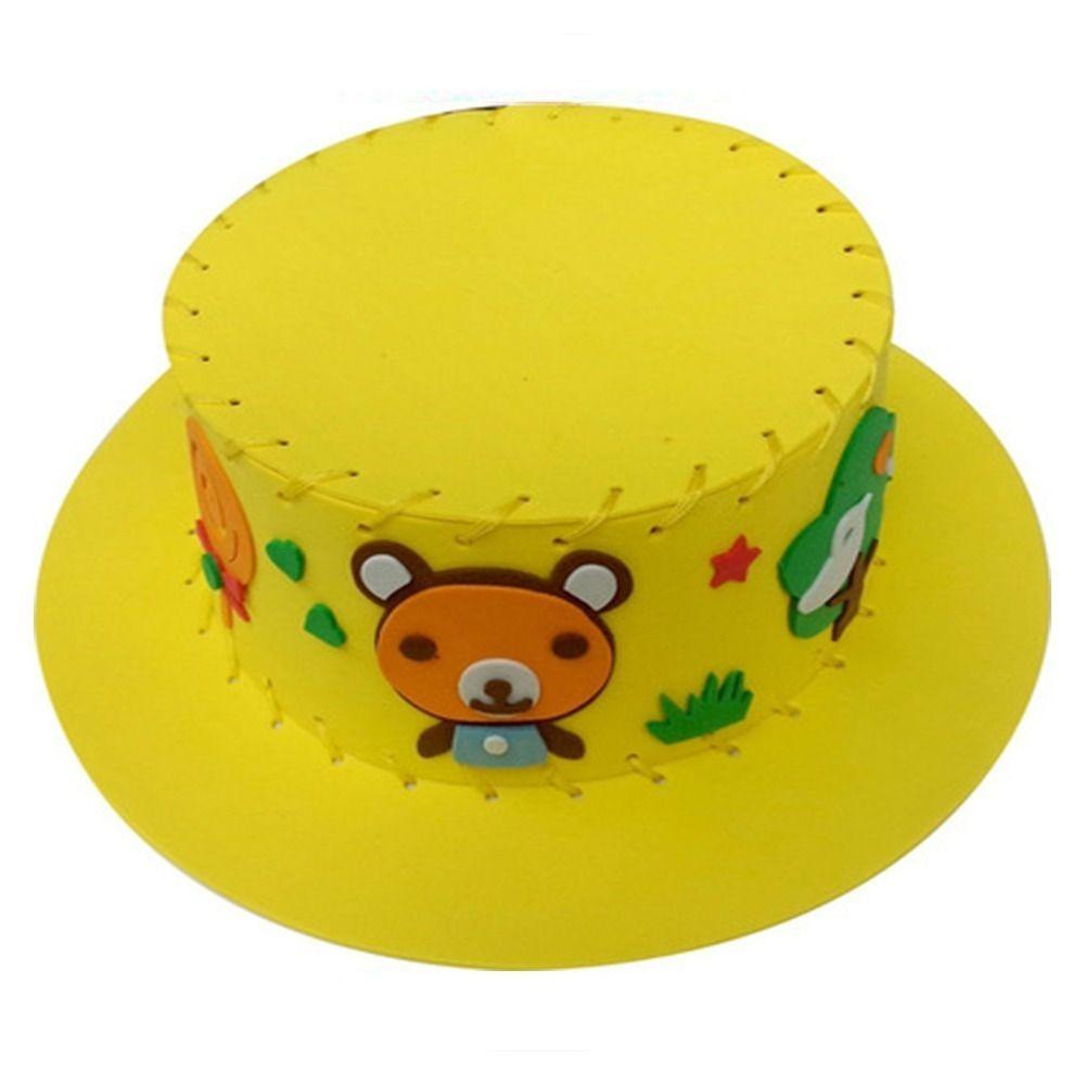 Creative Diy Sewing Eva Hat Puzzle Early Education Cartoon Animal Hat Cap Diy Project