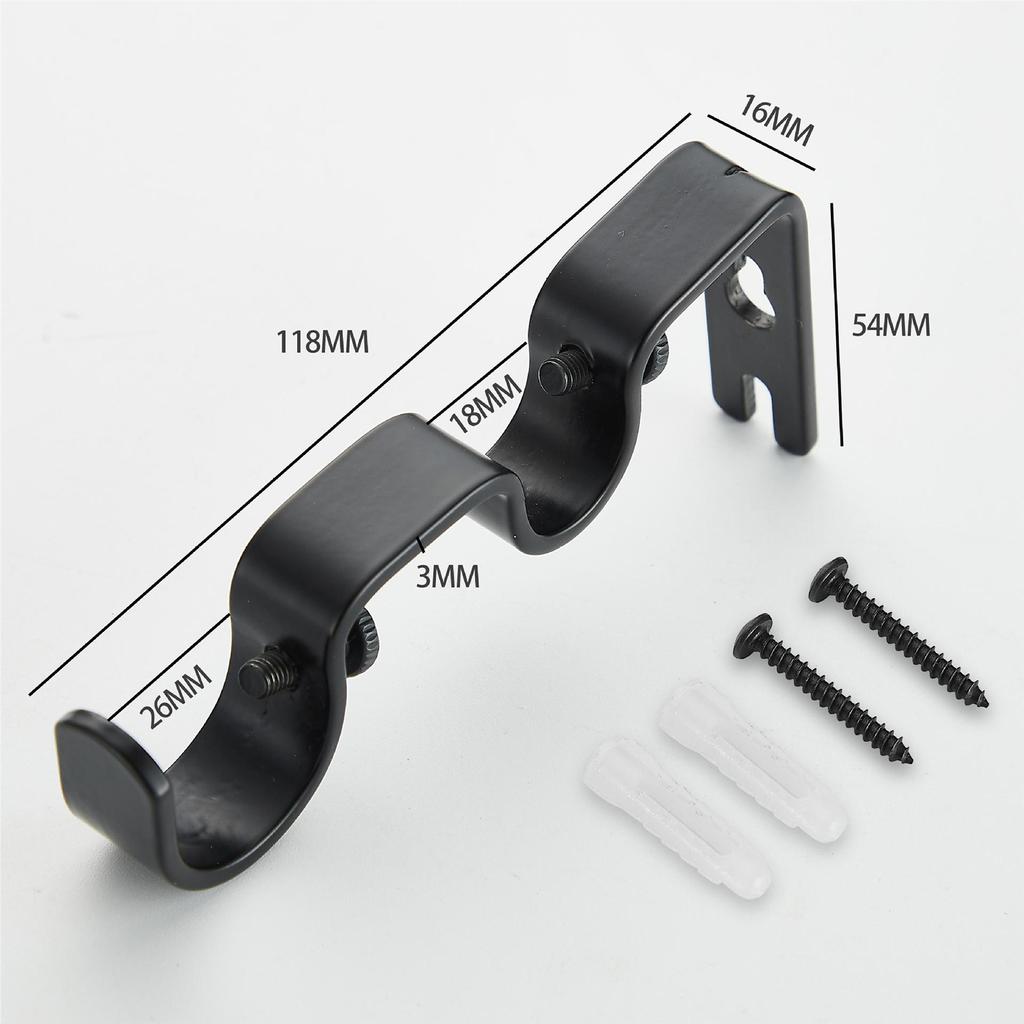 Supporto Doppia Asta Tenda Regolabile Supporti Doppi per Aste per Ufficio Soggiorno Camera da Letto