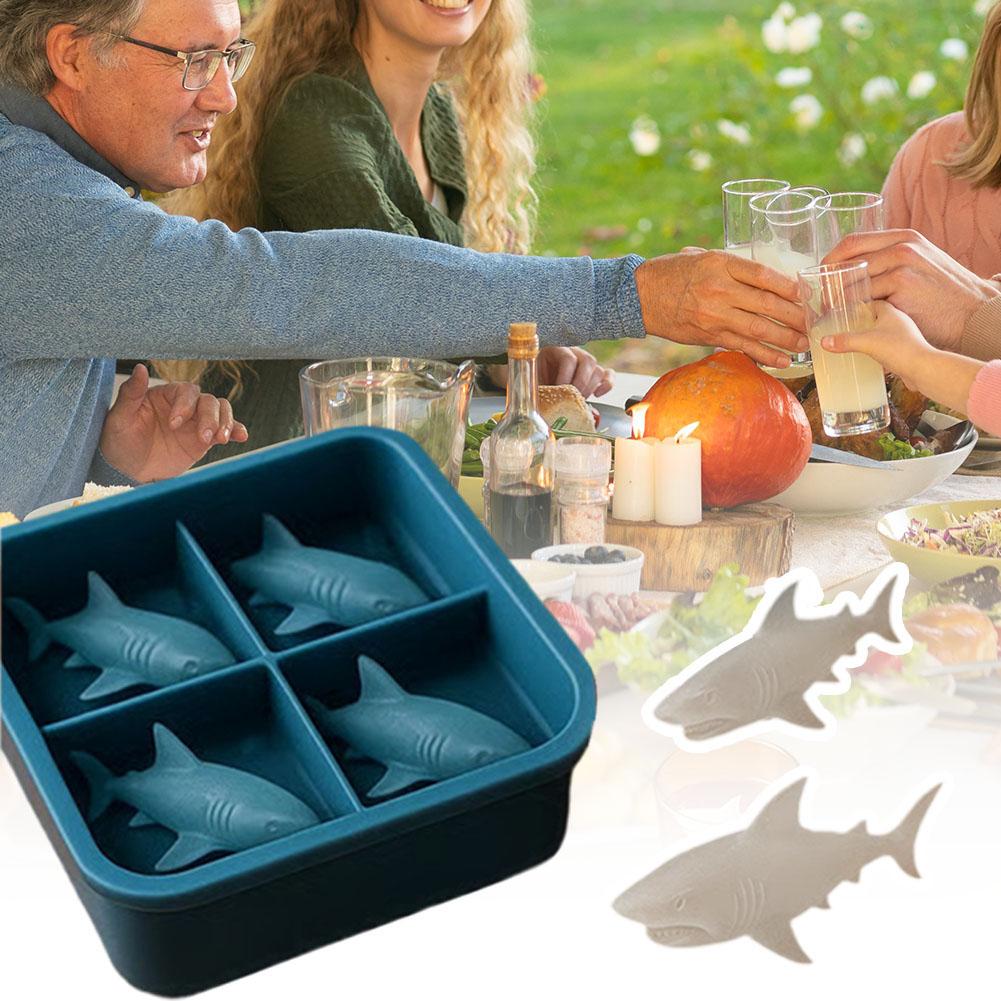 Creative Shark Mold Homemade Flavored Snacks Silicone Ice For Water Mould Shaper Mold Kitchen C G7X0