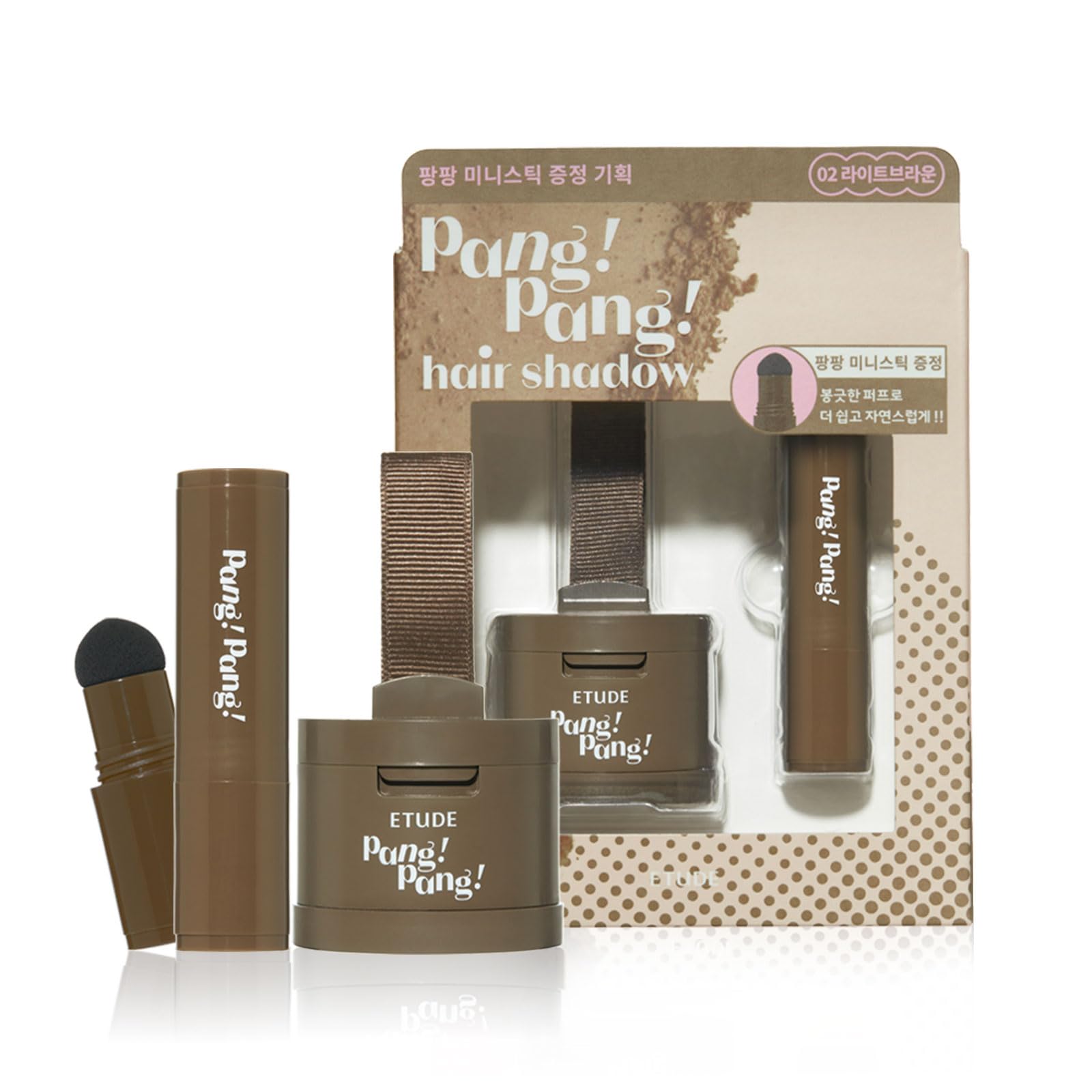 

ETUDE Pom Pom Тени для волос светло-коричневые с мини-стиком Водостойкая пудра для макияжа маленького лица по линии роста волос и тонких волос 1 шт. [Etude Official] светло-коричневого
