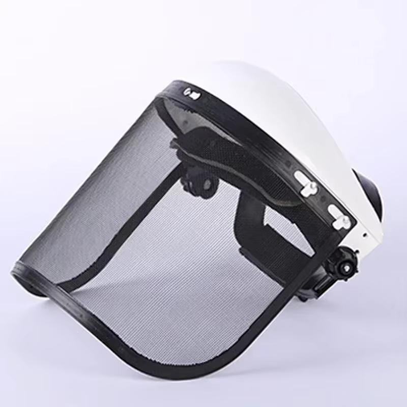 Casque de sécurité pour coupe-herbe de jardin, coupe-herbe, chapeau avec masque intégral en maille pour l'exploitation forestière, débroussailleuse, protection forestière