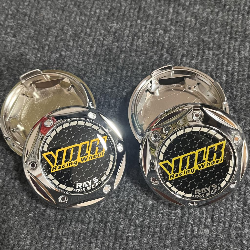 4pcs/Lot 68mm Car Wheel Hub Center Caps Flower High Caps Fit 45mm Volk Rays Racing Emblem Badge Stickers Car Styling Accessories