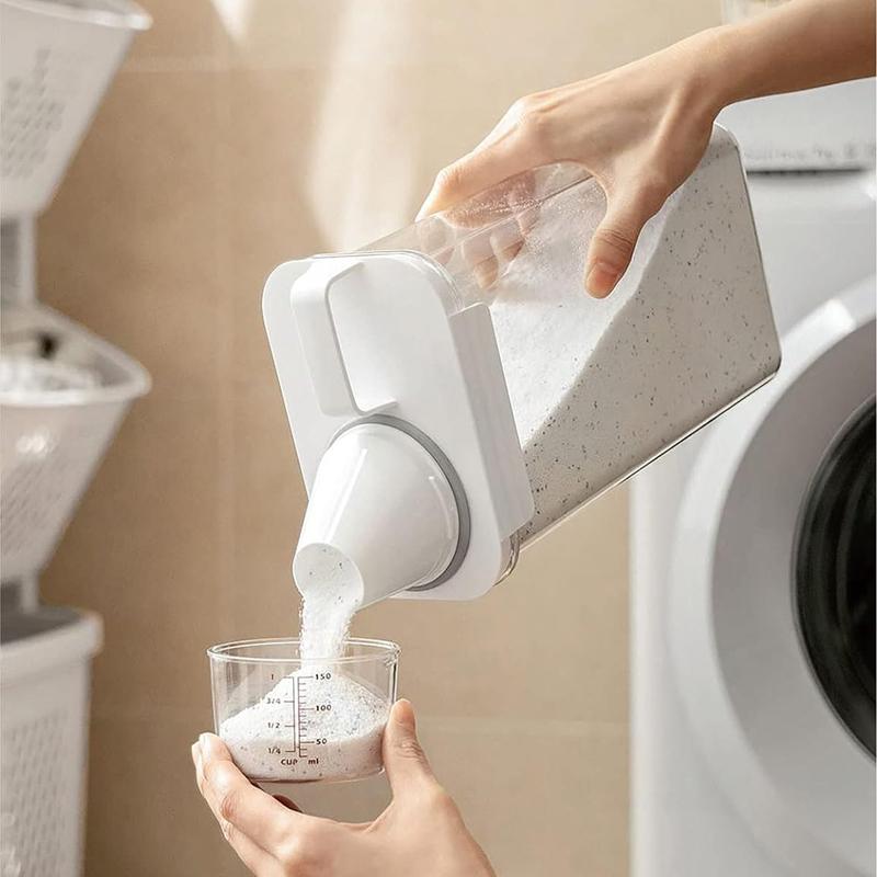1100/1800/2300Ml Refillable Laundry Detergent Dispenser Empty Tank for Powder Softener Bleach Storage Container with Labels
