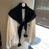 Literary Triangle Scarf Shawl Autumn And Winter Outer Scarf Hanging Spike Multi-Functional Scarf Scarf Neck Vest Versatile Triangle Scarf