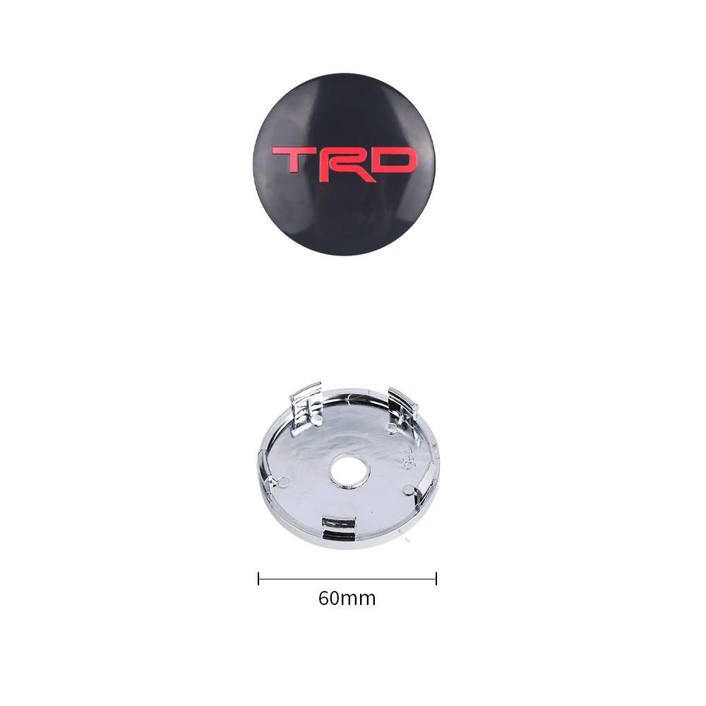 

2026 New For Toyota 4Pcs 60MM Car Wheel Center Hub Caps Badge Tire Rim Covers For Toyota TRD Corolla Avalon Supra Yaris Prado Pr