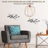 2Pcs Black Iron Branch Bird Style Wall Art Smooth Surface Branch Bird Silhouette Wall Decor for Home Balcony Garden